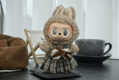 Labubu Doll Heart Skirt Outfit for 17cm Vinyl Doll