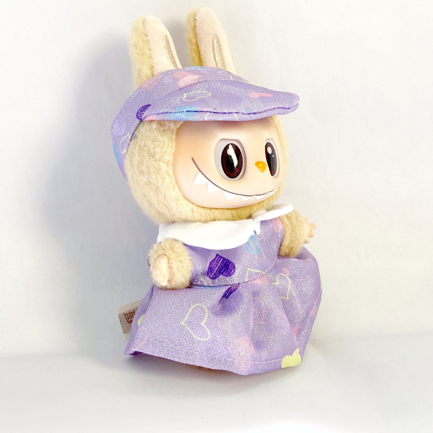 17cm First/Second Generation Labubuli Pendant Blind Box Doll Bright Colorful Skirt Colorfulful Heart Skirt Baby Clothes