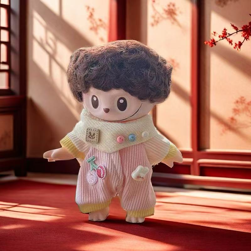 Wholesale labubu labubo doll clothes 17cm blind box pendant one or two generation vinyl doll replacement clothes suit