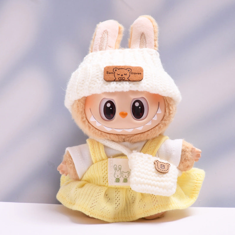 Only clothes] 17cm pendant pull cloth cloth for clothes spring and summer dress suit labubu baby dress cute