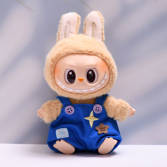 Only baby clothes] one or two generation pendant labubu clothes tie star bone suspenders pants cloth doll clothes