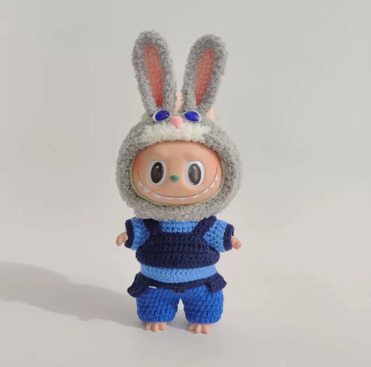 Only clothes] 17CM pendant cloth cloth clothes handmade avocado suit LABUBU bow bear