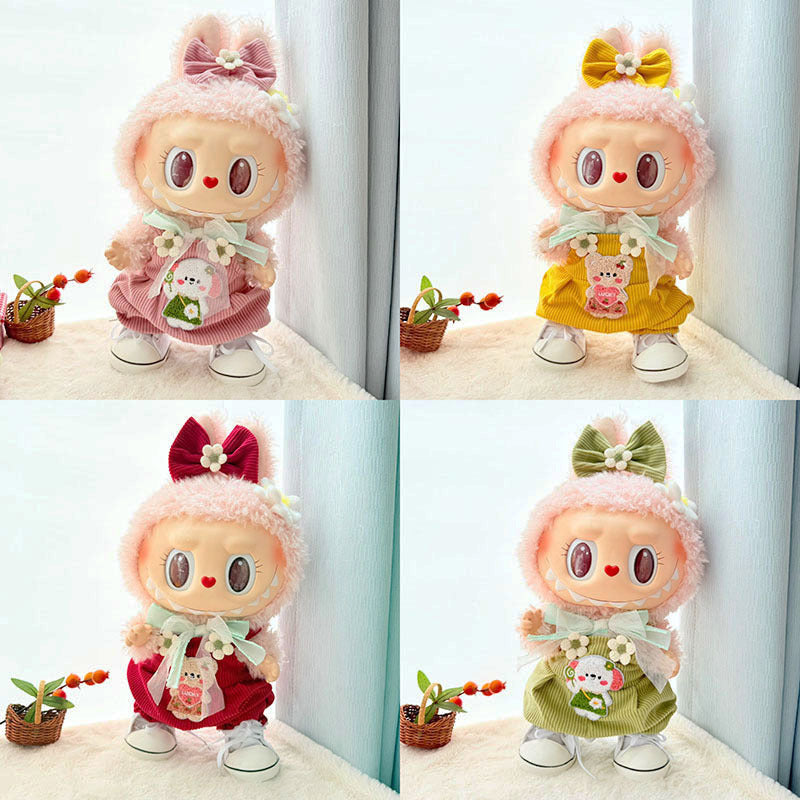 Labubu Doll Overalls & Dresses for 38cm Vinyl Doll