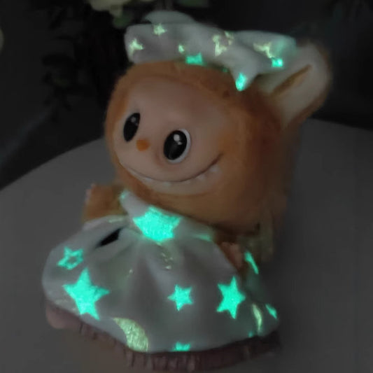 Labubu Glow-in-the-Dark Pajama Dress for 15cm Vinyl Doll