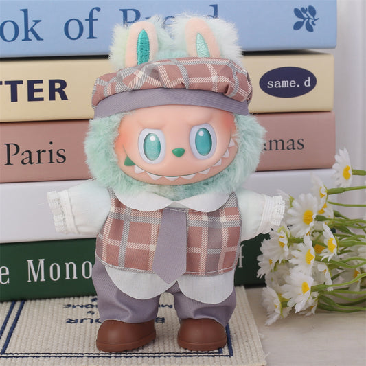 Wholesale cheap 17cm labubu labubu one, two and three generations sit and party with replacement doll vinyl