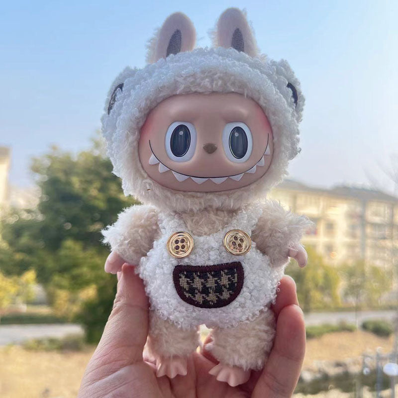 Only clothes] LABUBU doll 17CM key chain cloth cloth clothes Bailey suit pendant doll clothes full