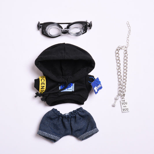 Only clothes] one or two generation pendant cloth cloth clothes pilot suit coat vinyl LABUBU doll coat