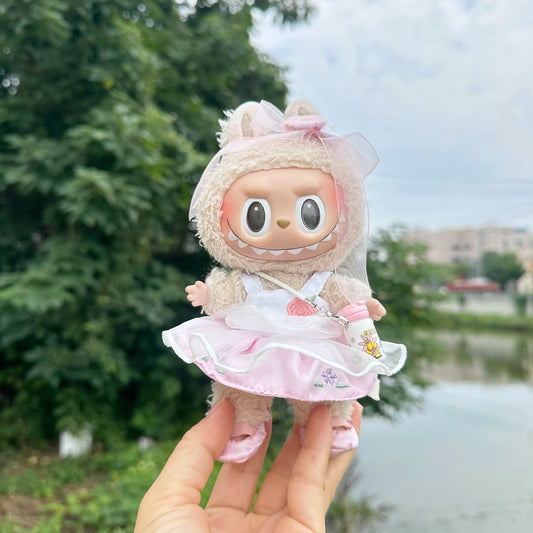 Only clothes] 17CM blind box pull cloth clothes key chain LABUBU for spring valentine's day suit cute