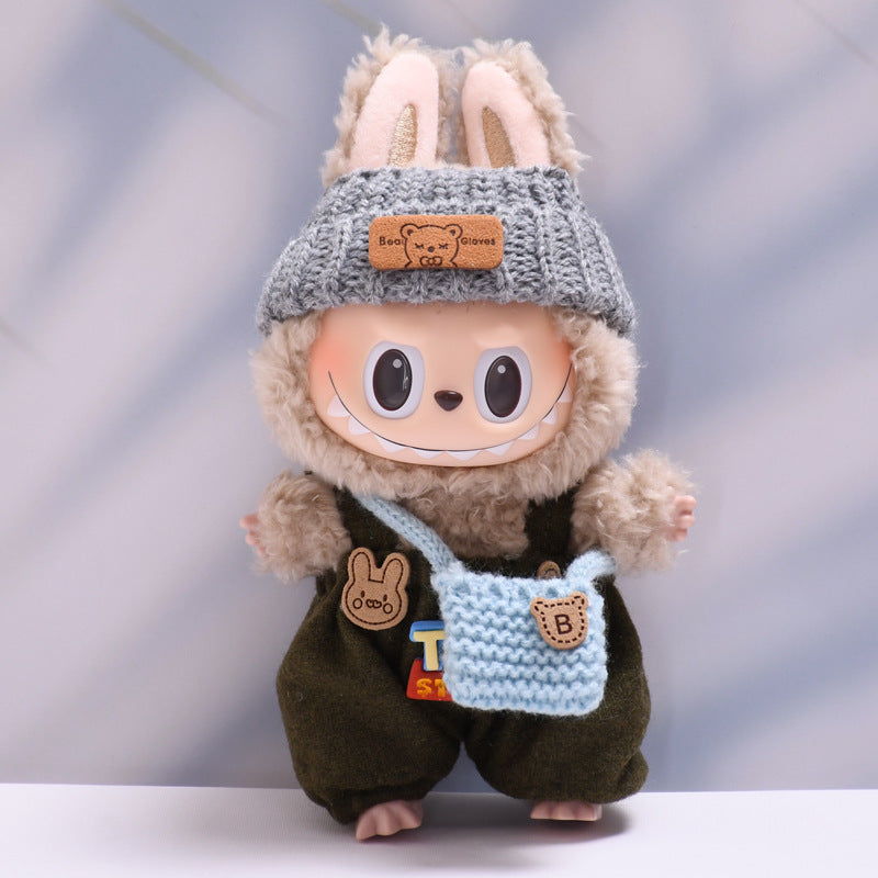 Only clothes] blind box 17cm pendant cloth cloth clothes cute suspenders suit key chain labub baby clothes