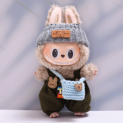 Only clothes] blind box 17cm pendant cloth cloth clothes cute suspenders suit key chain labub baby clothes