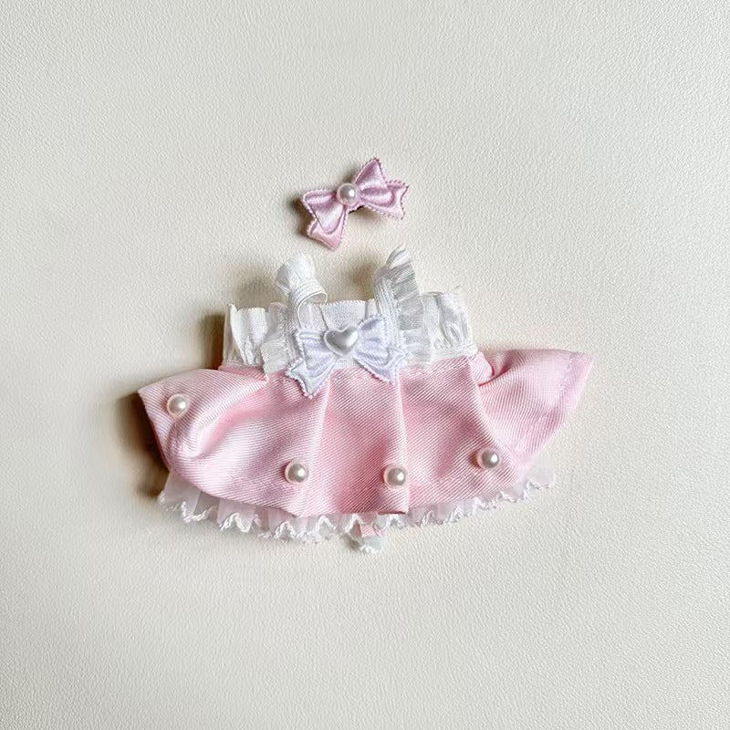 Labubu Doll Sweetheart Dress Set for 15-17cm Vinyl Dolls