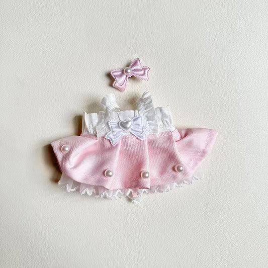 Labubu Doll Sweetheart Dress Set for 15-17cm Vinyl Dolls