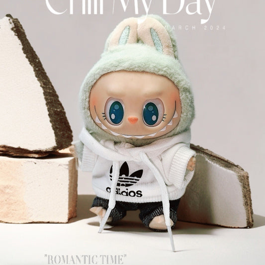 Labubu Doll Clothes - Cute Sweatshirt & Jeans Outfit for 1st & 2nd Gen