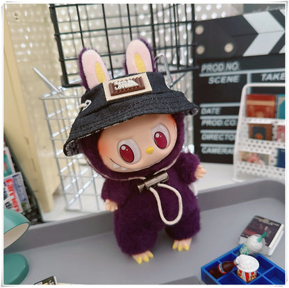 Labubu Doll Outfit - Cute Strappy Pants & Overalls for 10cm & 17cm Dolls