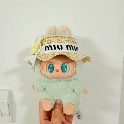 Clothes Only] Labubu Doll Coat Summer Hat suit Second Generation LABUBU Sit Party Series Doll Doll Coat