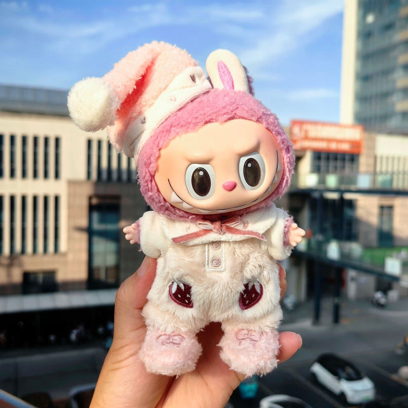 Only clothes] new pull cloth pendant clothes 17CM blind box LABUBU for the trend of spring and autumn conjoined baby clothes