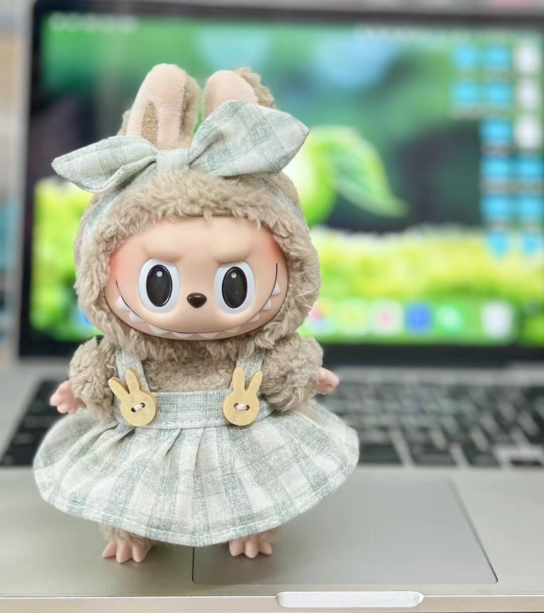 Only clothes] 15cm pendant blind box Macaron Labubu Labubu Time to chill doll clothes