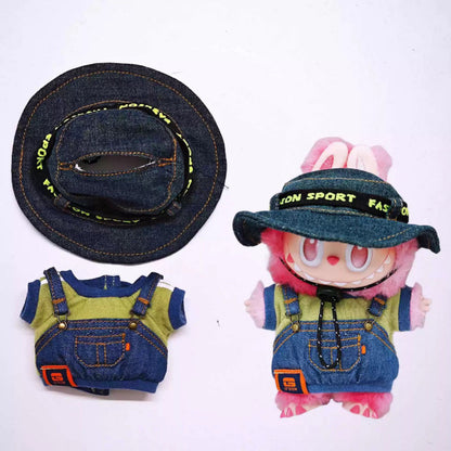 Labubu 3.0 Doll Outfit Set with Hat, Glasses & Shoes