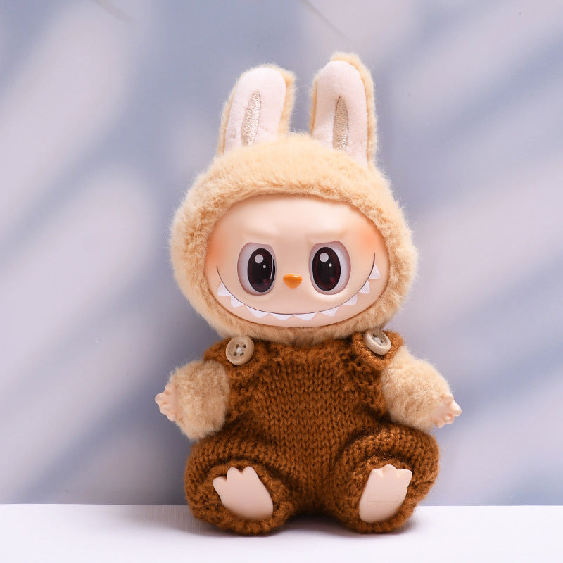 Only clothes] the first and second generation of cloth pendant wool belt pants hat suit Labubu change baby clothes