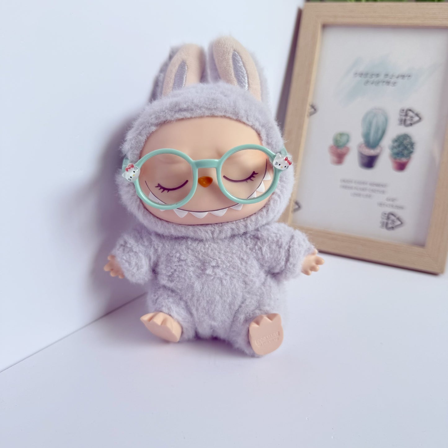 Clothes Only] Blind Box Labubu Doll Accessories New Kitty Glasses Labubu Doll with Cute Clothes