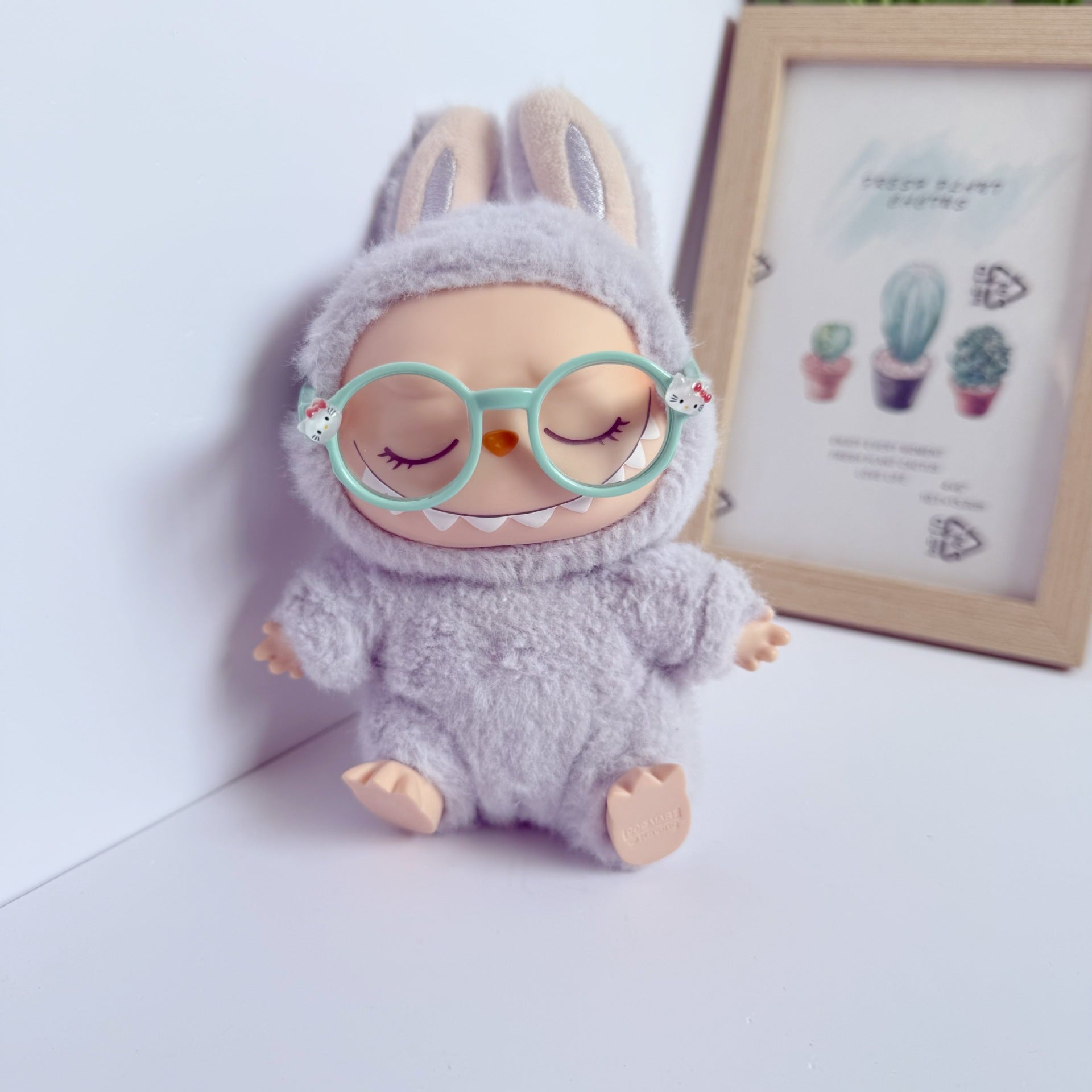 Clothes Only] Blind Box Labubu Doll Accessories New Kitty Glasses Labubu Doll with Cute Clothes