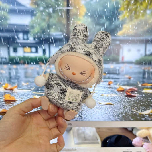 Only clothes] one or two generation pendant cloth cloth clothes LABUBU sit party doll for rabbit ears snowflake shirt