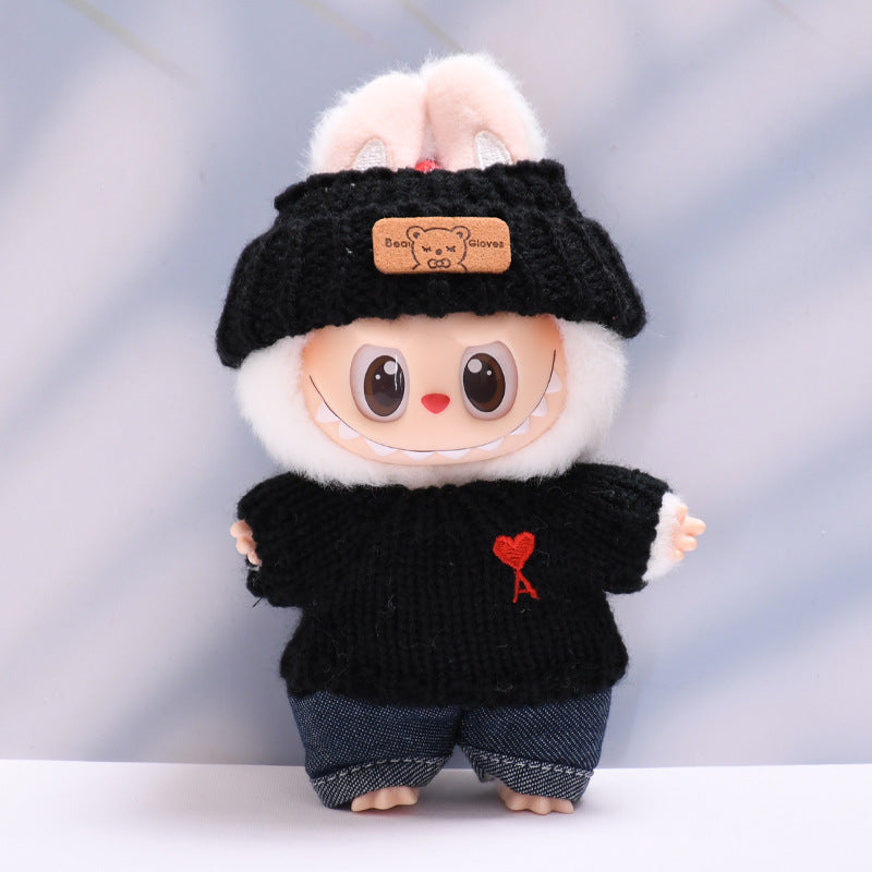 Only clothes] the first and second generation of cloth pendant button sweater hat small bag camera Labubu change baby clothes