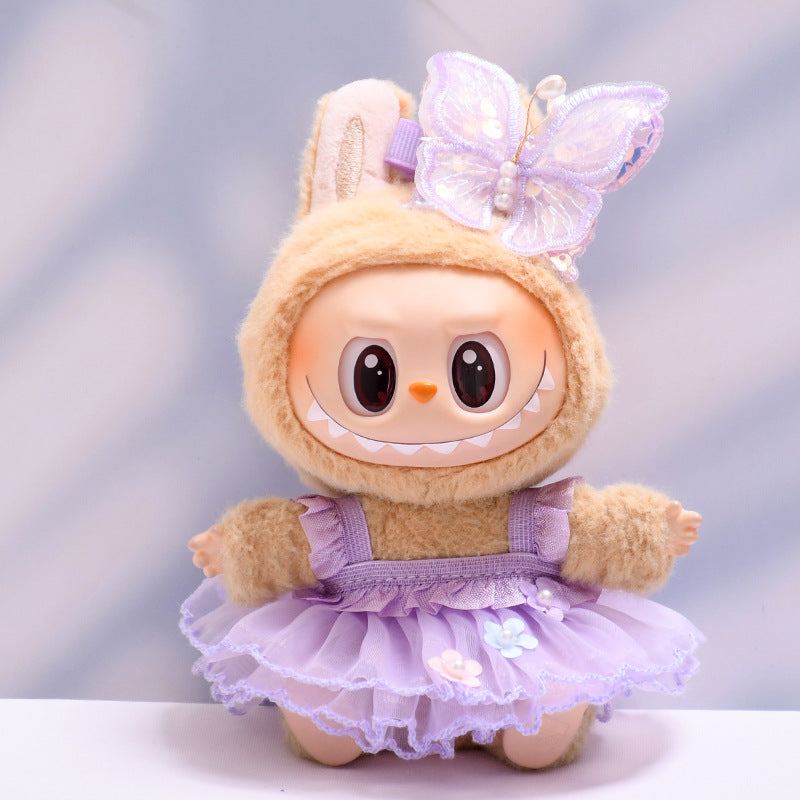 Only clothes] 17cm pendant pull cloth cloth for clothes spring and summer dress suit labubu baby dress cute