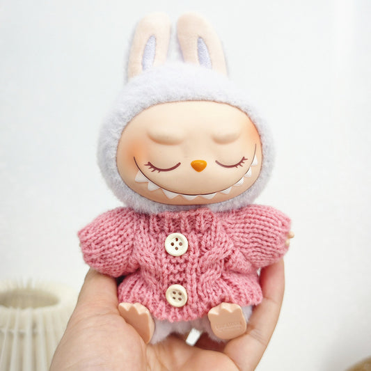 Labubu Doll Outfit - 17cm Sweater, Skirt & Accessories Set