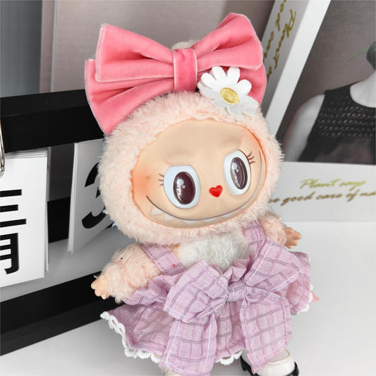 Labubu Doll Headband & Outfit Set for 17cm Vinyl Doll