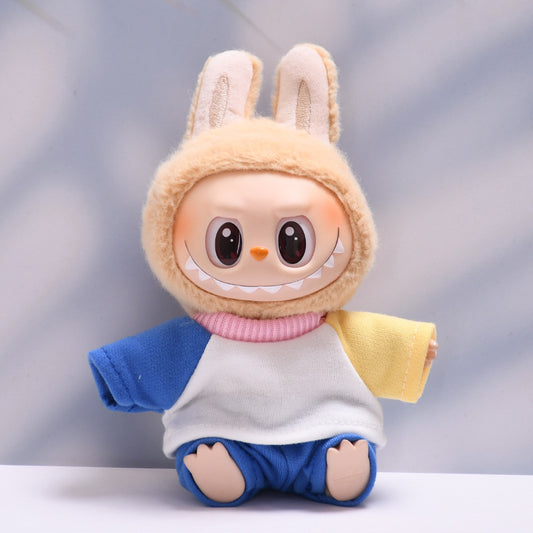 Labubu Doll Baby Clothes Set - Colorful T-Shirt & Shorts Outfit