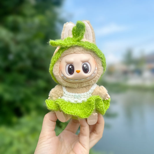 Only clothes] second generation labubu sit party doll clothes labubu for pure handmade one-piece tutu skirt