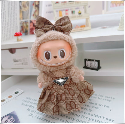 Labubu Doll Outfit - 17cm Cute Skirt Set for Vinyl Dolls