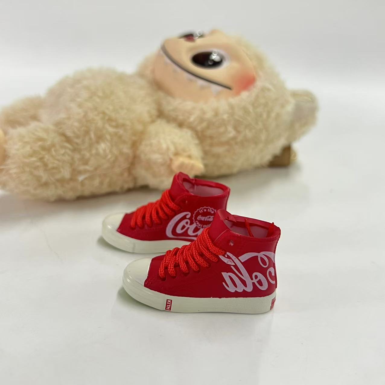 Labubu Plush Doll Clothes 17cm Plush Vinyl Doll Bag Hanging Replacement Shoe Model Pendant Blind Box