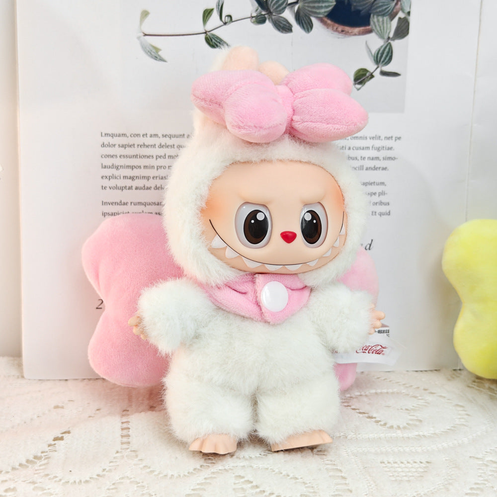 Labubu Labubu Generation 2 Generation 3 Generation Keychain Macaron Sit Clothes Party Big Bow Wings