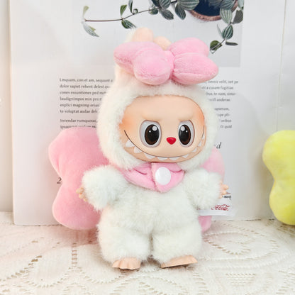 Labubu Labubu Generation 2 Generation 3 Generation Keychain Macaron Sit Clothes Party Big Bow Wings