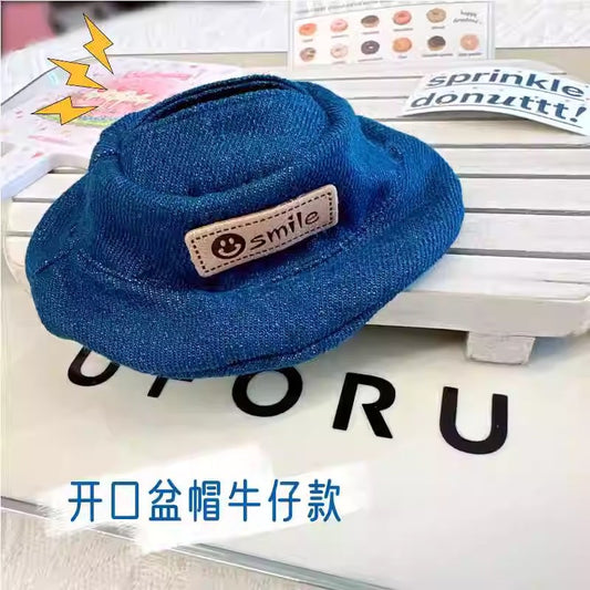 Labubu Doll Hats - 17cm & 10cm Cute Bear & Pig Fisherman Hats