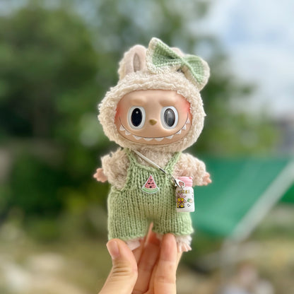 Only clothes] 17CM blind box pull cloth cloth for handmade summer watermelon suit pendant LABUBU suspenders