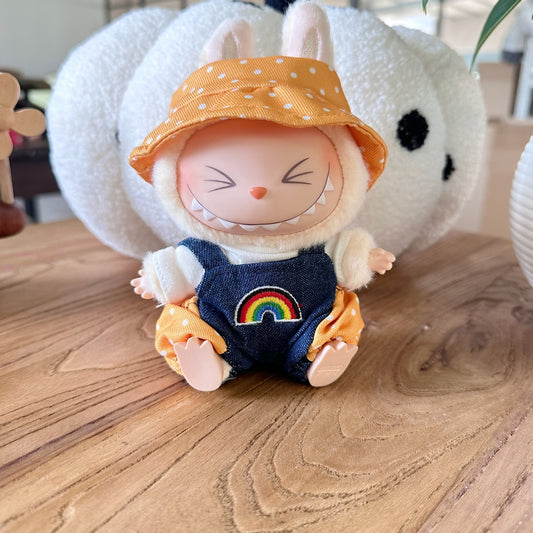 Clothes Only] Hamburg suit First/Second Generation Blind Box Labubu Doll Clothes Labubu Sitting Party Doll Clothes