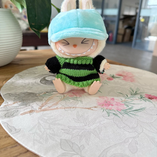 Clothes Only] First and Second Generation Rabub Doll Clothes LABUBU Sit Party Series Doll Clothes Baseball Cap