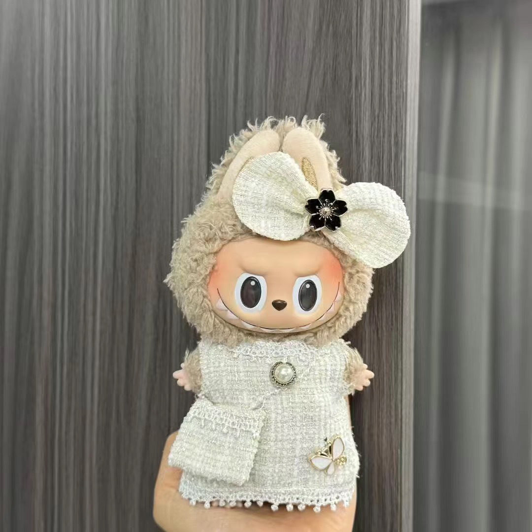Labubu Sitting Party Doll Clothes First and Second Generation Blind Box Labubu Doll Clothes Plush Vinyl Face