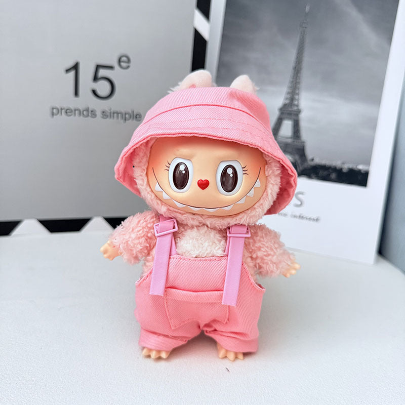 One, two and three generations of Labubu clothes pendant cloth cloth sitting doll clothes NY overalls sports suit trend cute