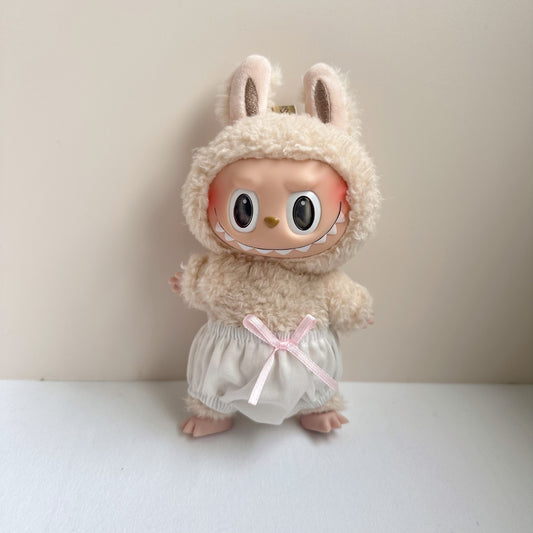 Only clothes] 15CM pull cloth pendant clothes key chain doll bloomers blind box LABUBU for the spot
