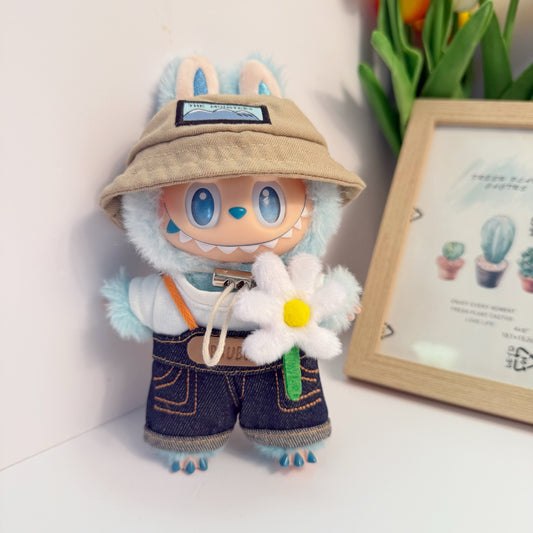Clothing Only] First, Second, and Third Generation Blind Box Labubu Clothing Accessories Labubu Replacement Original Haruno Overalls