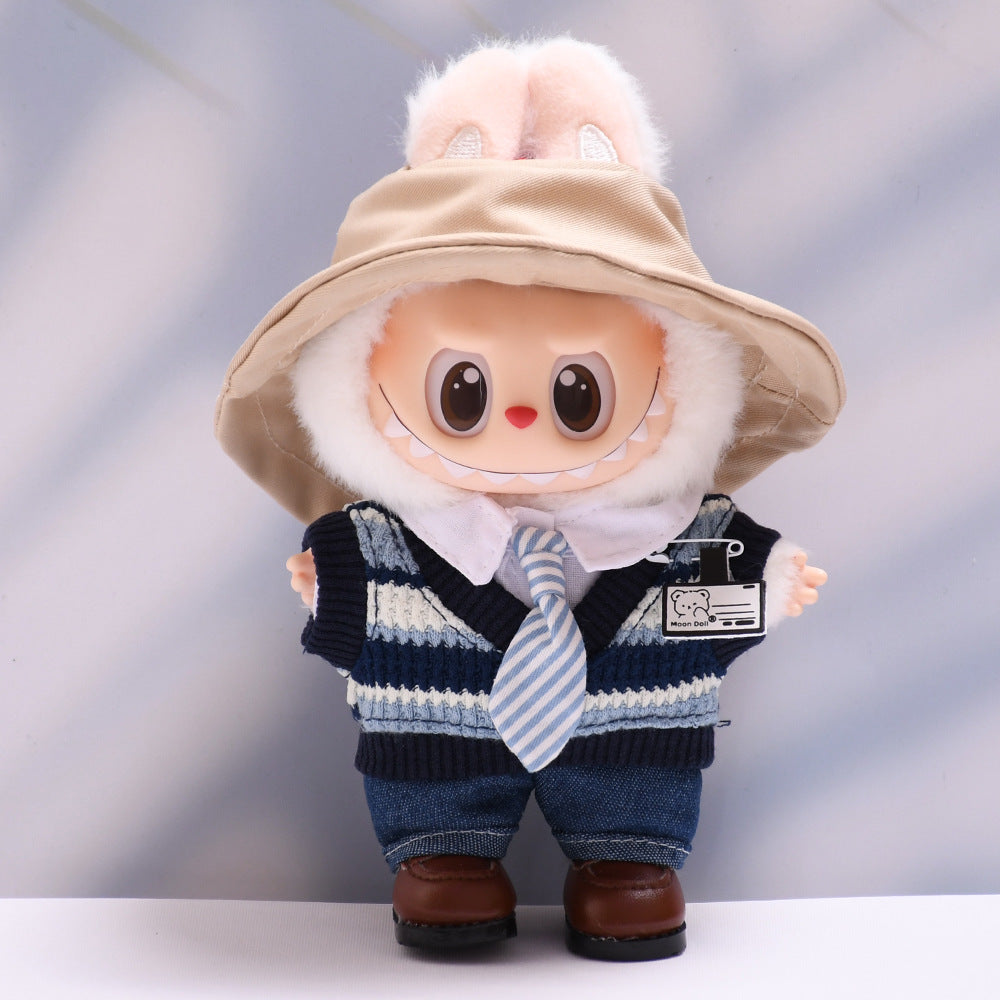 Only baby clothes] one or two generation pendant labubu clothes tie student clothes suit labubu baby clothes