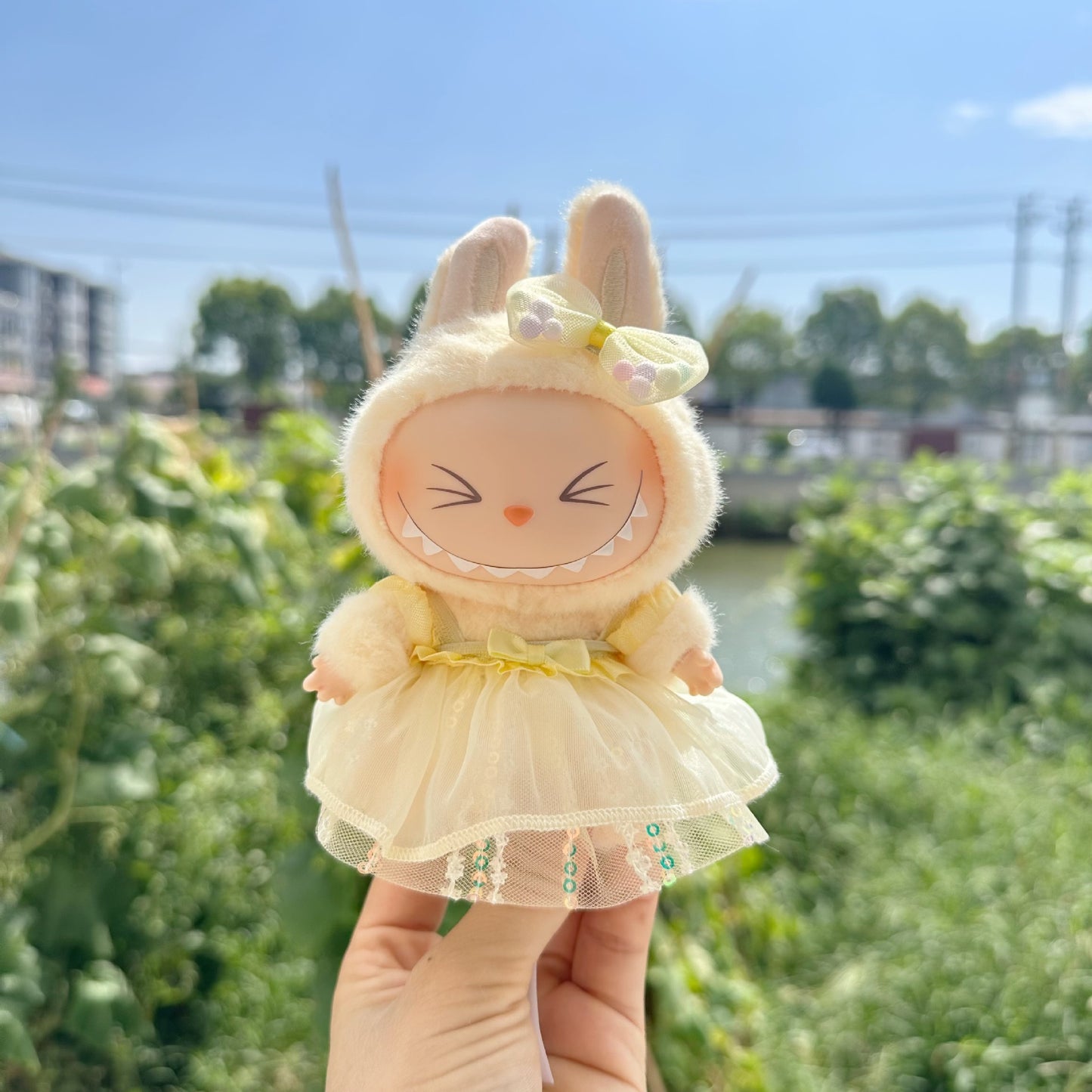 Only clothes] the first and second generation labubu doll clothes labubu sit party doll dress for sweet princess