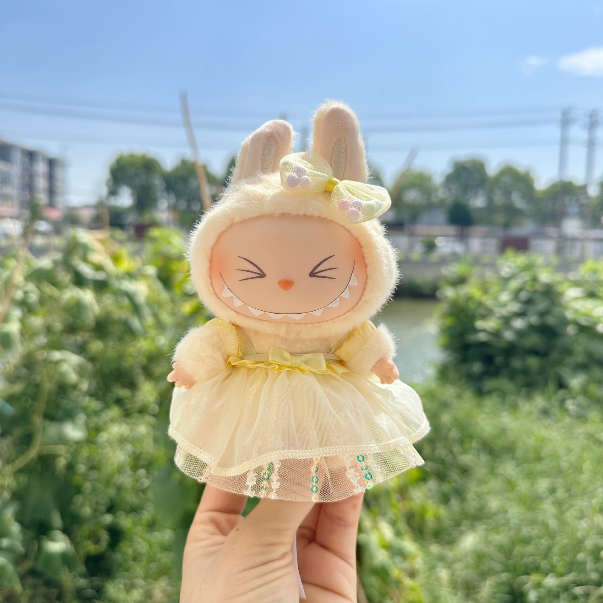 Only clothes] the first and second generation labubu doll clothes labubu sit party doll dress for sweet princess