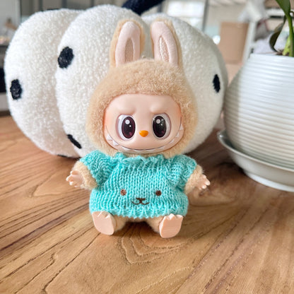 Only clothes] the first and second generation of labubu doll clothes LABUBU sitting party doll for autumn and winter sweater