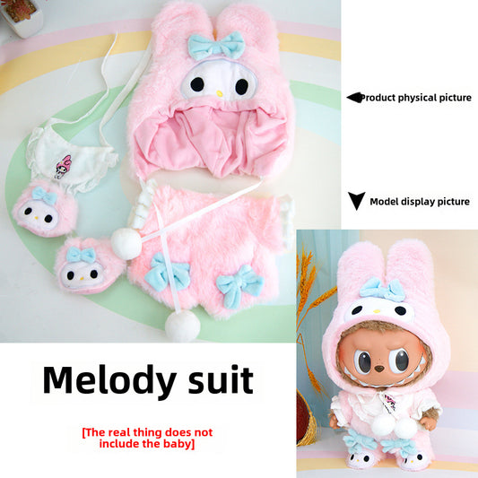 Labu cloth vinyl plush doll clothes replace Labubu Time to Chill doll clothes