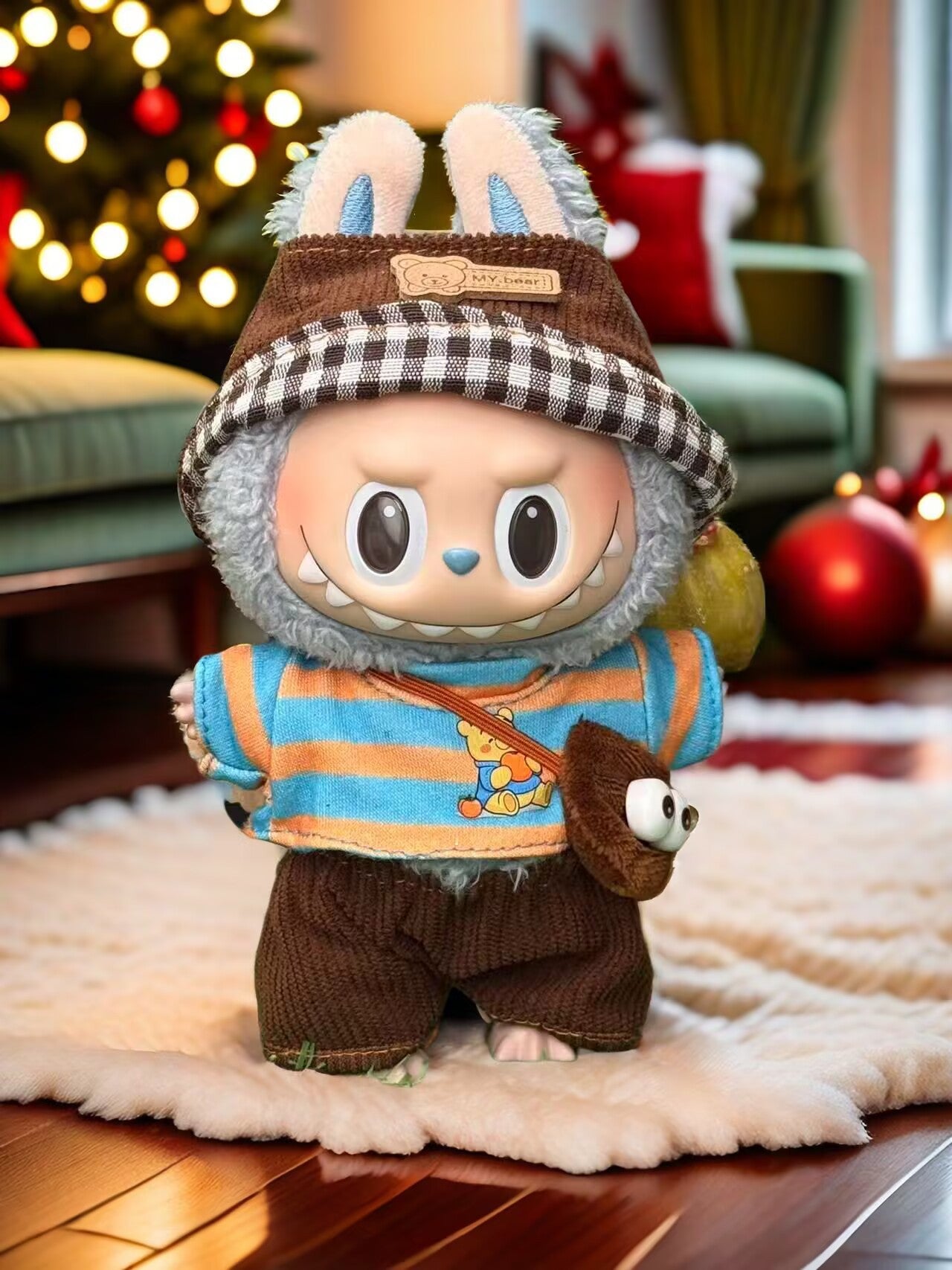 Wholesale labubu labubo doll clothes 17cm blind box pendant one or two generation vinyl doll replacement clothes suit